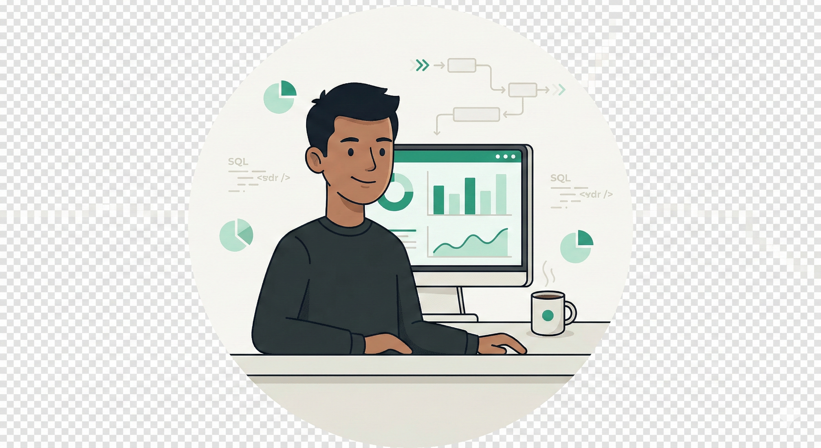 Harsh Patel — Data Analyst illustration